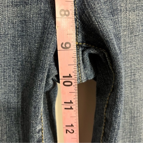 Levi's Womens Jeans 529‎ Curvy Boot Cut Denim Blue Whiskering Dark Wash Size 10 - Picture 7 of 11